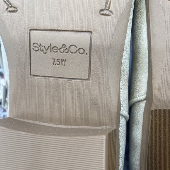 Style & Co. Womens Wileyyp Dist Gold Short Ankle Boots Heels 7.5 W - Picture 8 of 8